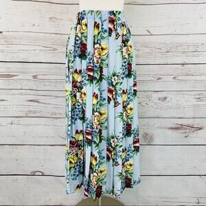 Marisa Christina vintage pleated floral midi skirt